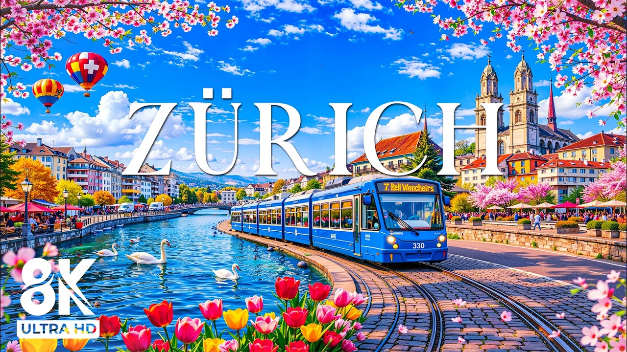 Zurich in Full Bloom 8K 🌷 A Dreamlike Escape into Switzerland’s Springtime Beauty
