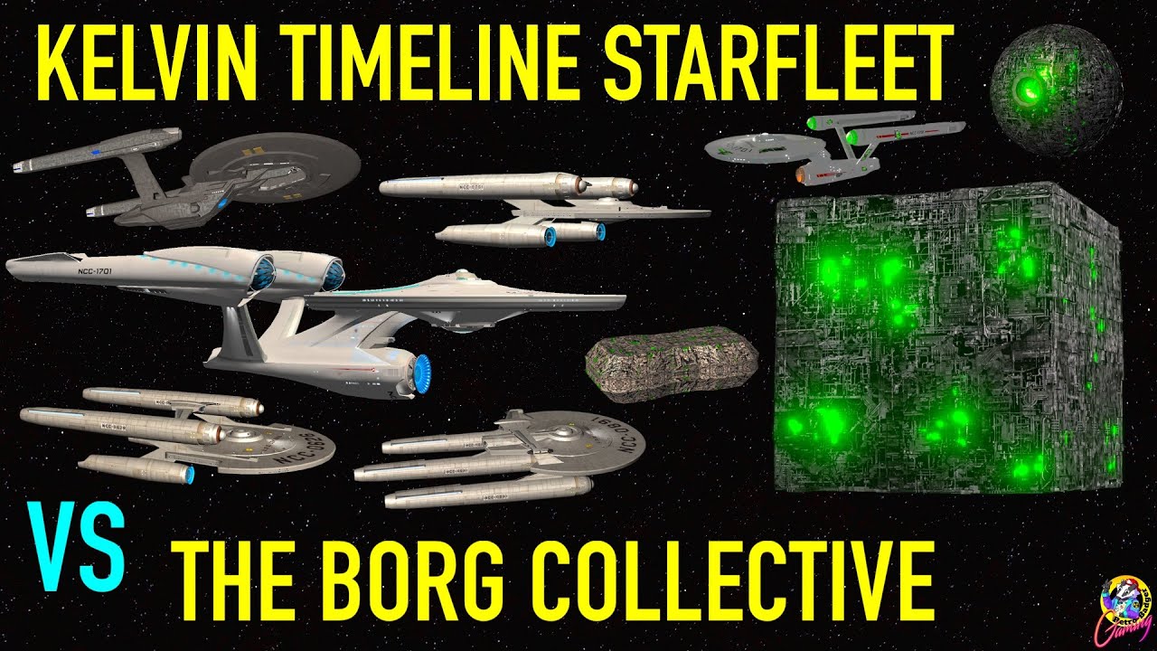 Kelvin Timeline Fleet VS The Borg Collective - Star Trek Starship Battles