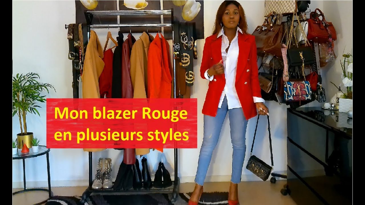 Blazer rouge en plusieurs style pour femme [ Saint Valentin]