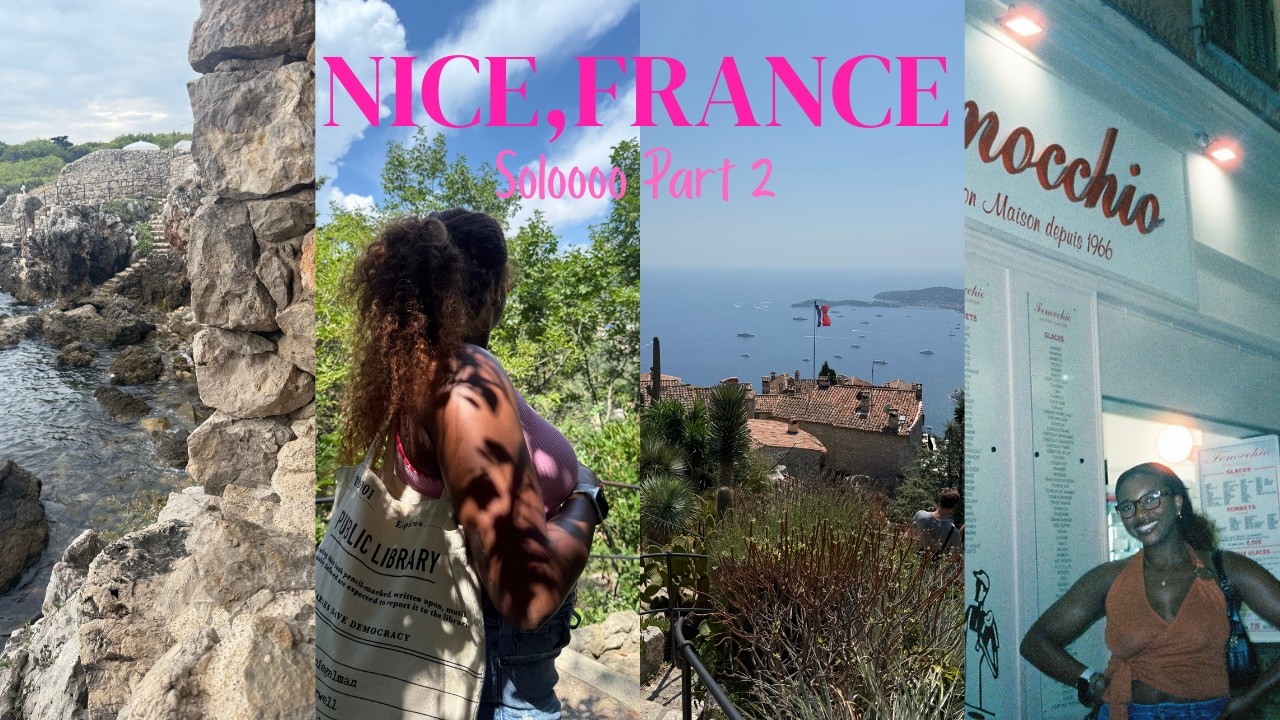 SOLO trip to the South of France🇫🇷 | Antibes Beach Walk |  &Egrave;ze Garden | Night life | ✨ Eat Pray Love