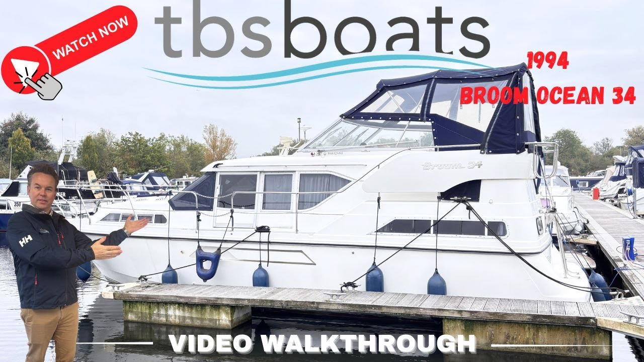 1994 Broom Ocean 34 - Full Video Walkthrough