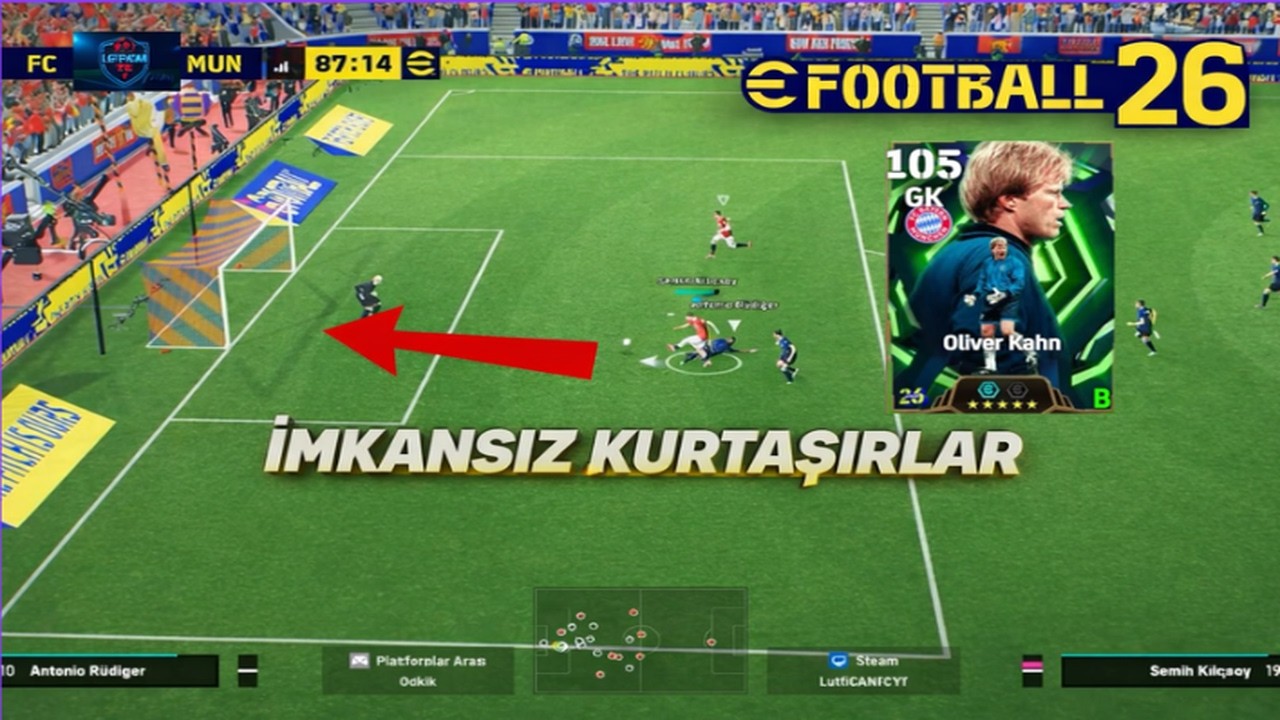 KALECİ OLIVER KAHN İNSAN DEĞİL! SON DAKİKA GOLÜYLE KAZANDIM 😱 | eFootball 26 Klasman maçları