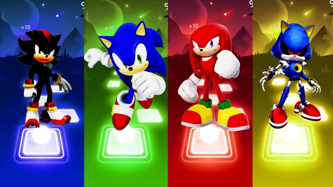 Shadow the Hedgehog 🆚 Sonic the Hedgehog 🆚 Knuckles 🆚 Metal Sonic|Tiles Hop EDM Rush