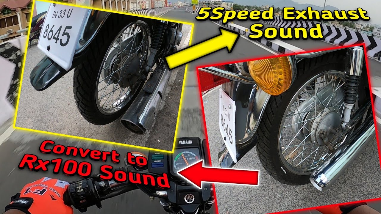 How to change and convert Exhaust sound rx135 catalytic mufler to rx100 mufler | #rxdesignmaker