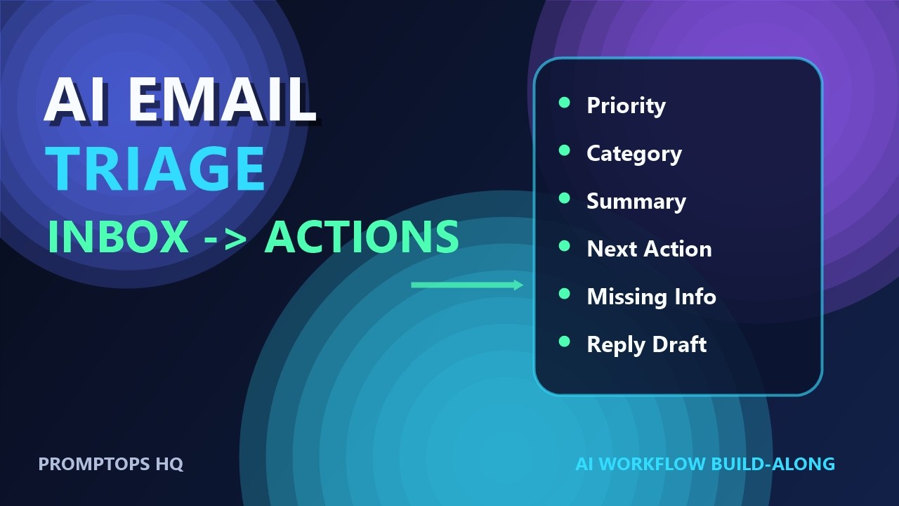 PromptOps HQ   Build an AI Email Triage Workflow