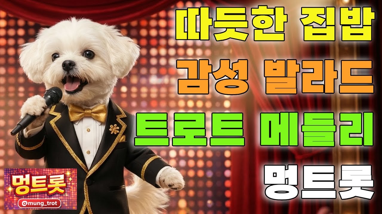 [플레이리스트] 엄마 밥상이 그리운 밤 🍲 따뜻한 집밥 감성 트로트 메들리 연속듣기 | 멍트롯