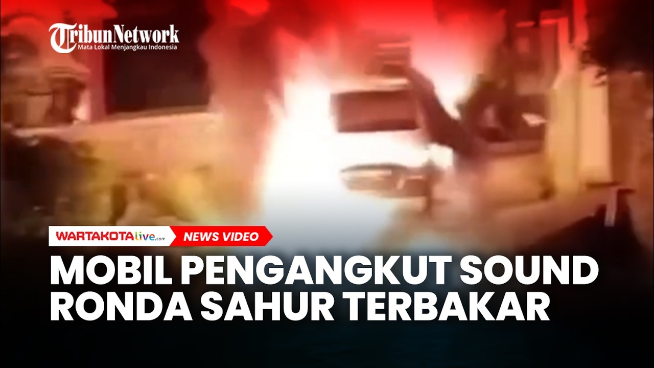 NGERI! Mobil Pengangkut Sound Ronda Sahur Terbakar di Trenggalek