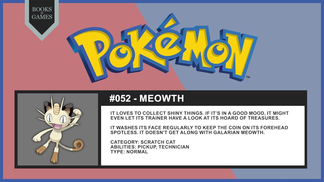 Pok&eacute;mon 052 - Meowth (Pok&eacute;dex Narrated)