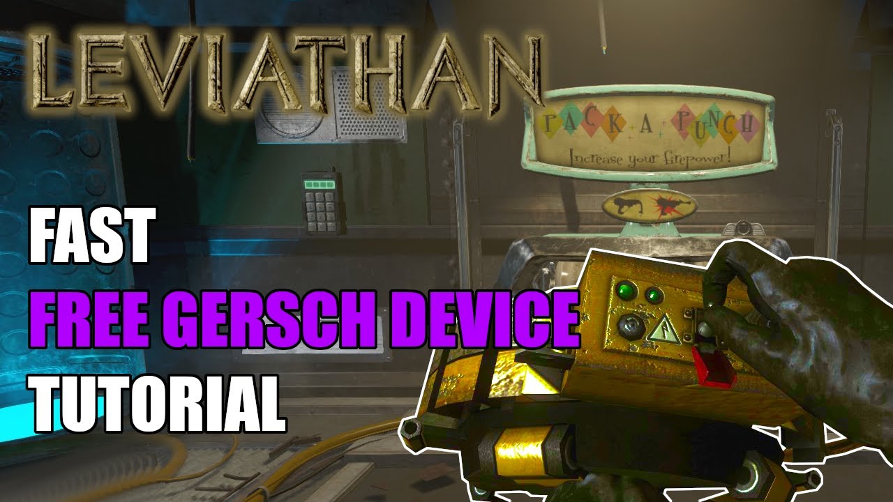 HOW TO GET FREE GERSH DEVICE ON LEVIATHAN - EASTER EGG GUIDE (BLACK OPS 3 ZOMBIES TUTORIAL)
