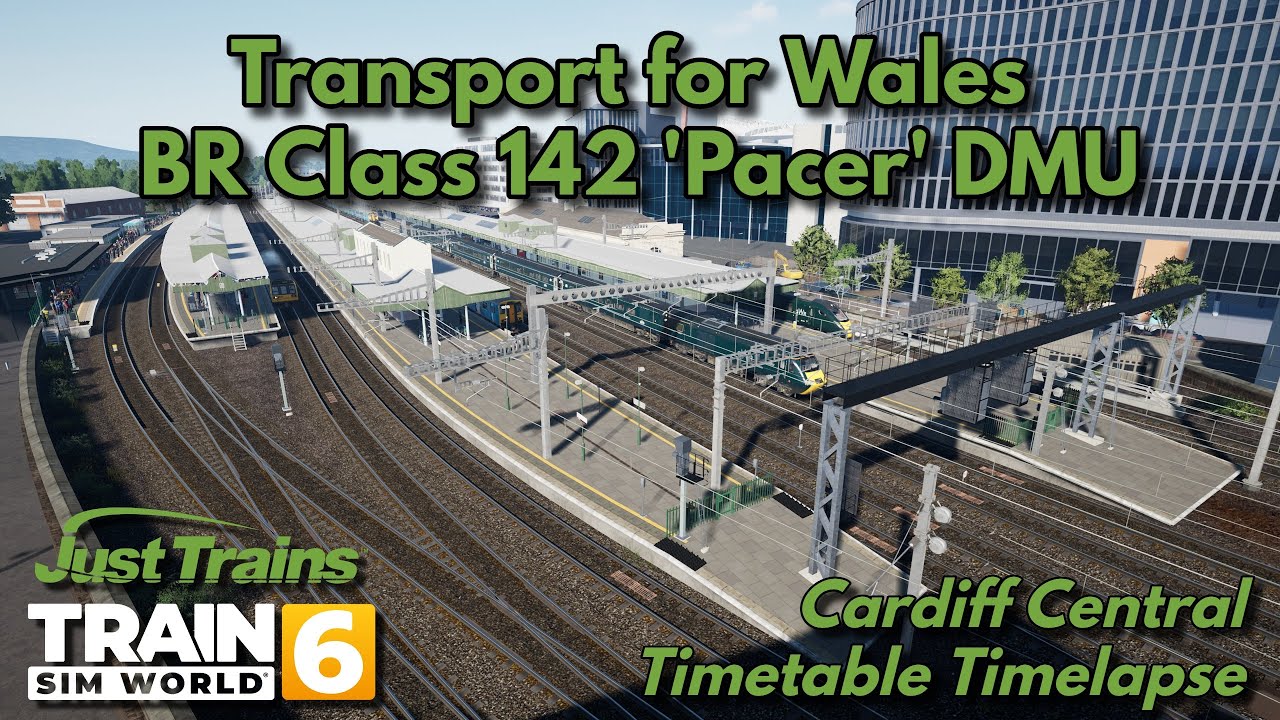 Transport for Wales BR Class 142 'Pacer' DMU - Cardiff Central Timelapse