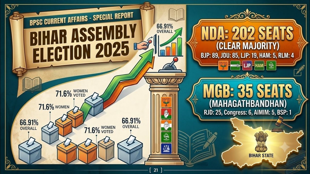 Bihar Assembly Election 2025 Complete Analysis | BPSC Current Affairs 2026| Bihar Election