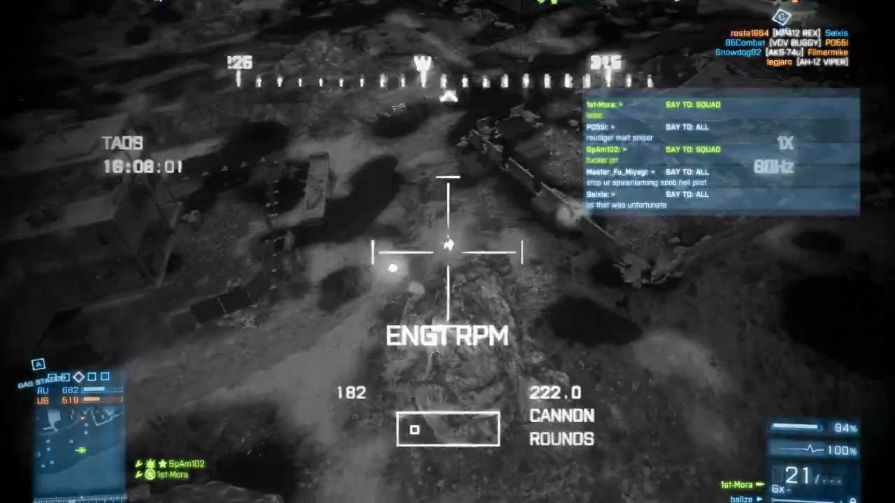 Battlefield 3 - Mi-28 Havoc Gunner Gameplay - Kharg Island