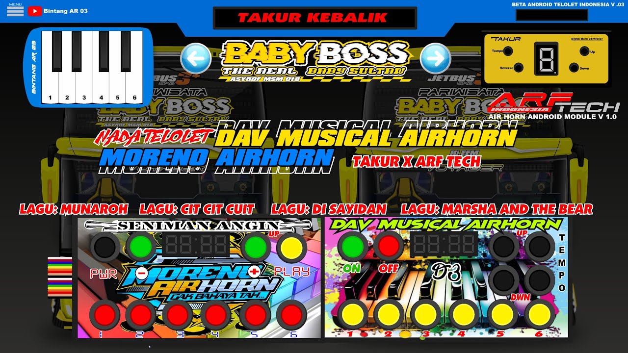 NADA TELOLET BABY BOSS ASYROF MORENO AIRHORN X DAV D3 X ARF TECH X TAKUR KEBALIK !!!!