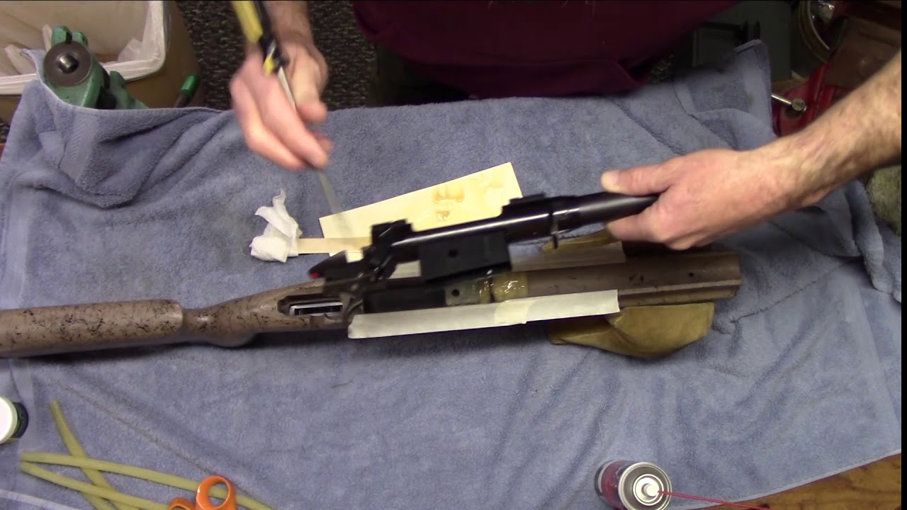 Glass Bedding the Savage  M-11 into the Bell & Carlson stock.
