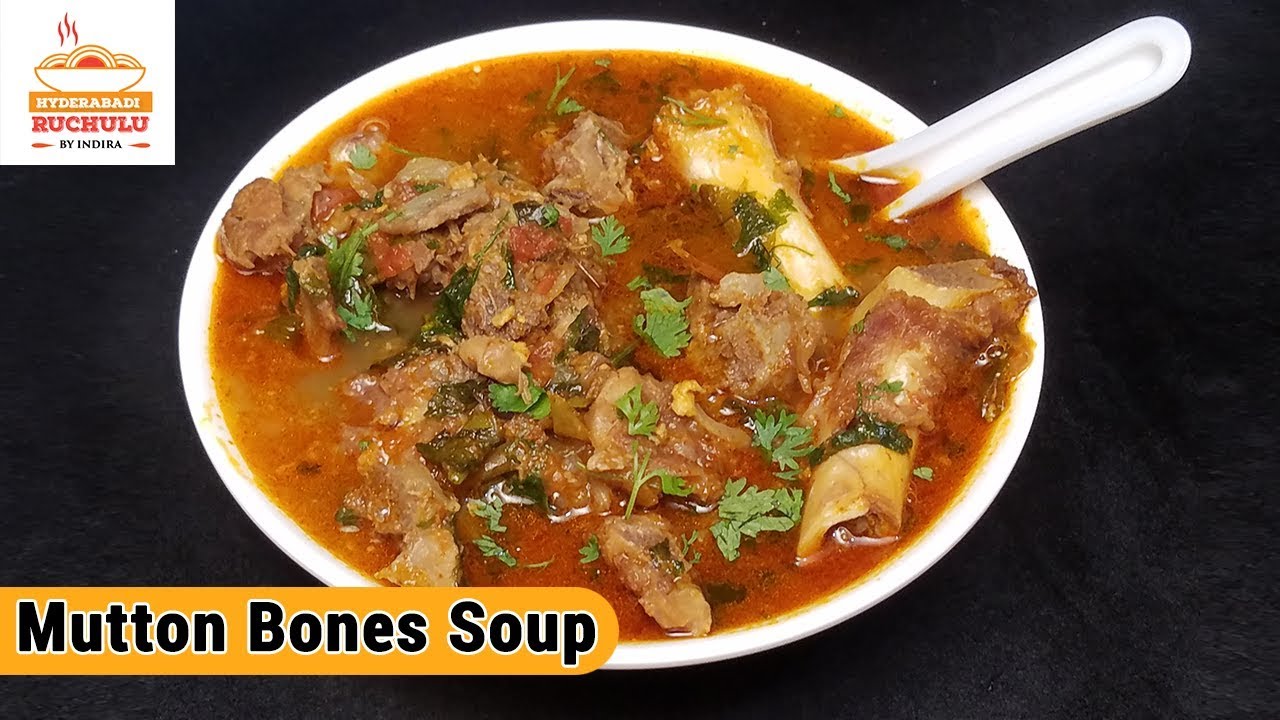 Mutton Bone Soup | Mutton Soup | Telangana Style Mutton Bone Soup Recipe in Telugu