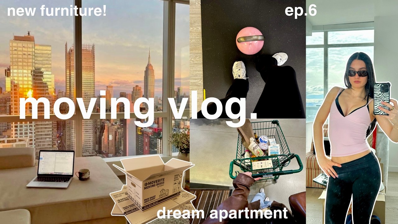 MOVING VLOG | new apartment, furniture delivery, organization + decor ep.6