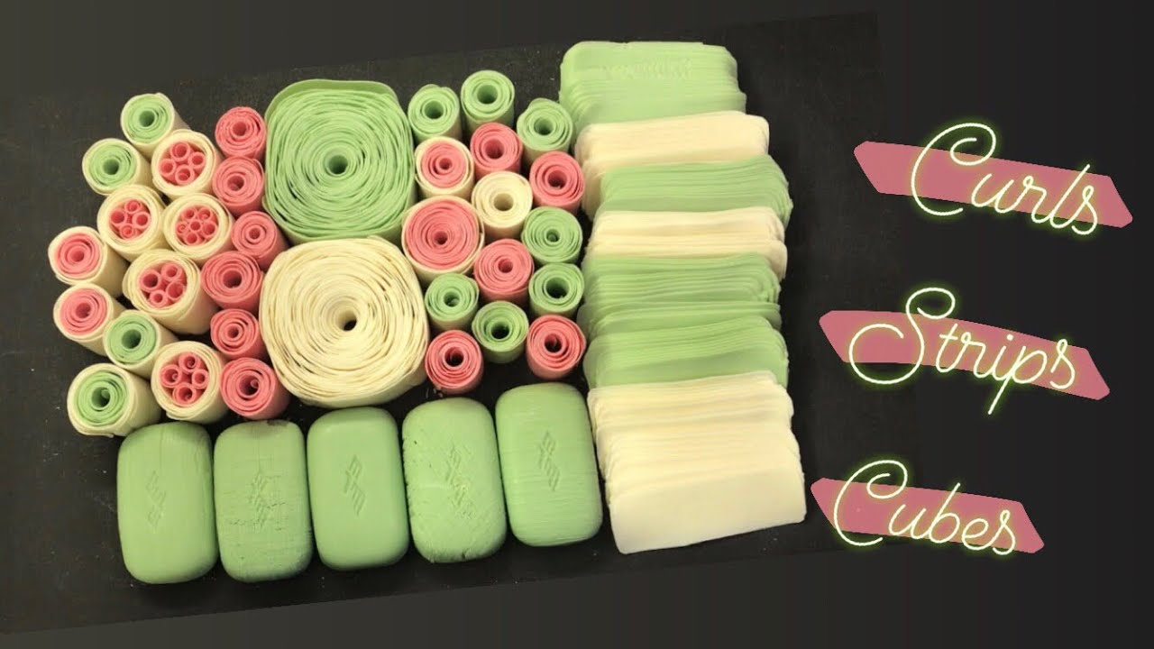 Curls / Cubes / Strips / Asmr crunch with soap / Asmr sounds / Satisfying soap haul