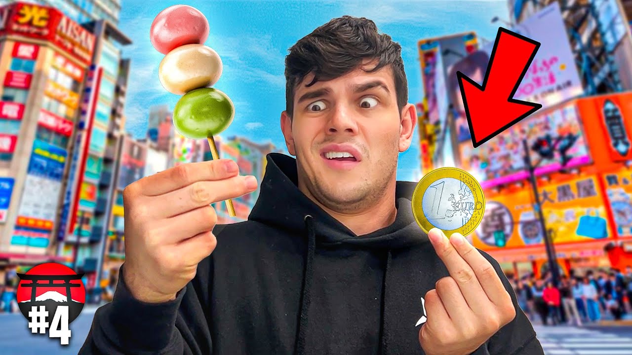 Probando COMIDA de 1€ en JAPÓN 🍡🇯🇵 | ¿Qué TAN RARA es?