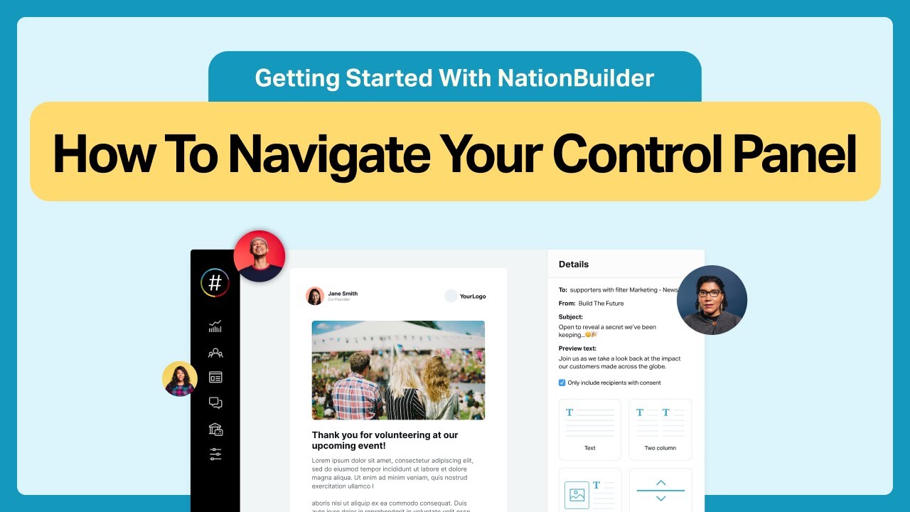 How to navigate your control panel in NationBuilder