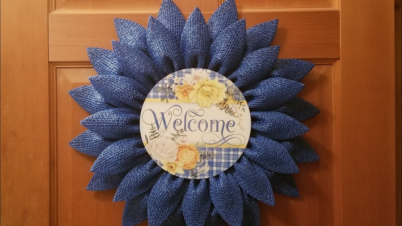 Reverse Star Trek Spring Welcome Wreath on the small Unique in the Creek flower board