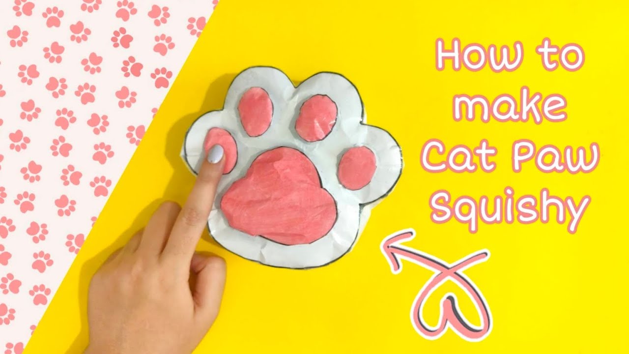 [💸paper diy💸] BIG CAT PAW SQUISHY🐾 Tutorial taba squishy 😍