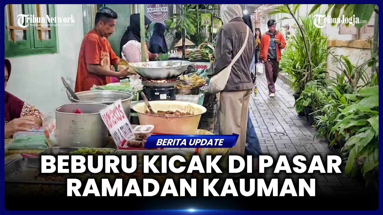 SUASANA PASAR SORE RAMADAN DI KAUMAN JOGJA, JAJANAN KICAK SELALU YANG PALING DICARI UNTUK TAKJIL