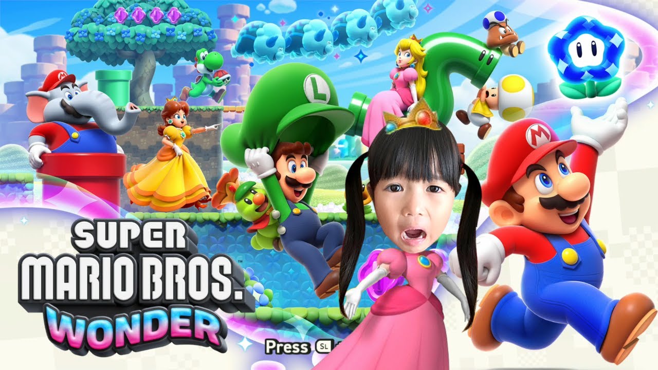 【マリオワンダー】4人でケンカしたり仲間割れしながらも楽しすぎのフラワー王国！　ゲーム実況　教育【まりちゃんいずちゃんチャンネル】