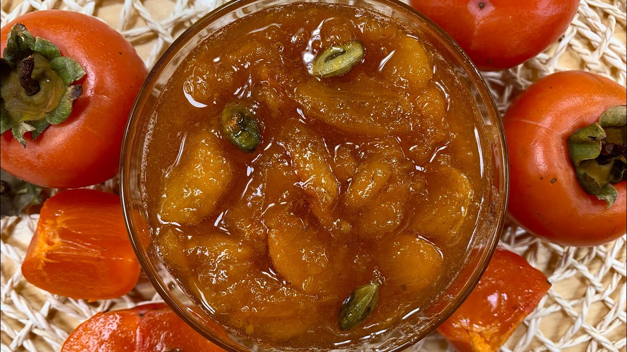 How To Make Persimmon Jam | Homemade Persimmon Jam | Morabaye Khormalo