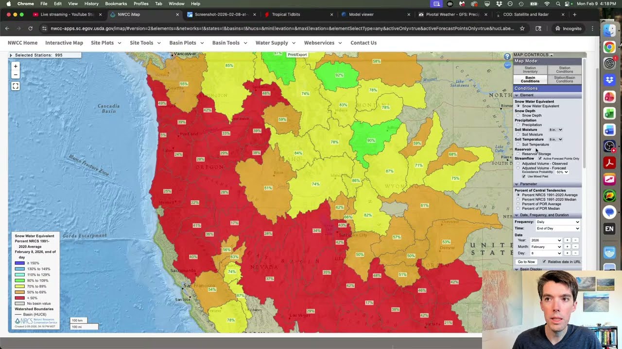 A wetter and cooler weather pattern is on the way amid record-low mountain snowpack in U.S. West!