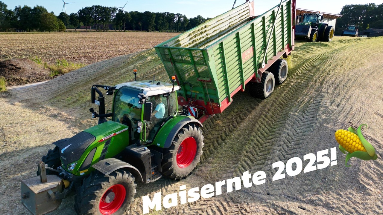 Maisernte 2025 🌽 für Milchviehbetrieb mit 2 Häckselketten! JohnDeere & Fendt Traktoren/ LU Dettmer