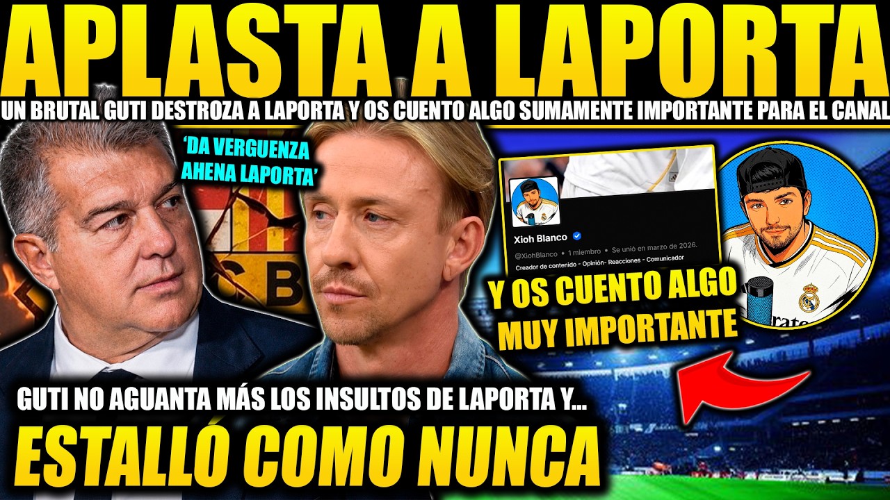 GUTI EXPLOTA Y REVIENTA COMO NUNCA A LAPORTA POR SUS lNSULTOS AL MADRID ¡BRUTAL! Y OS COMUNICO ALGO