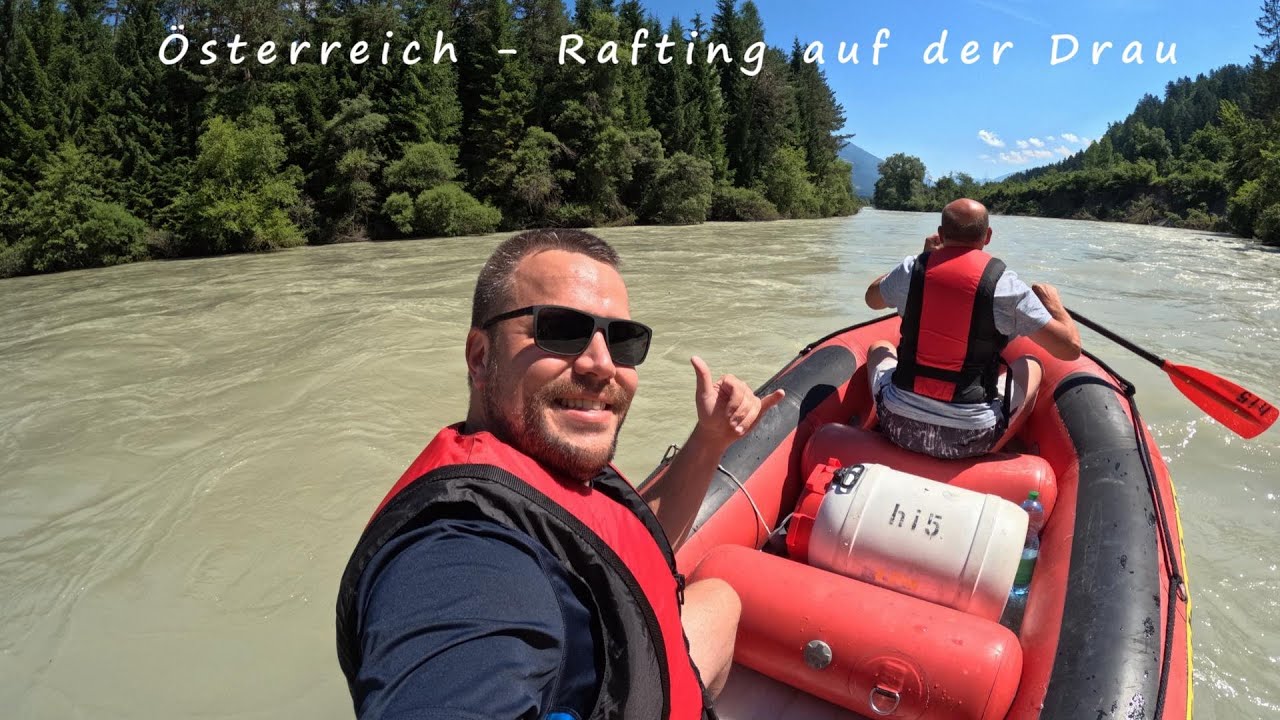 Österreich - Verückte Tour mit dem Boot durch die Drau! #rafting #österreich