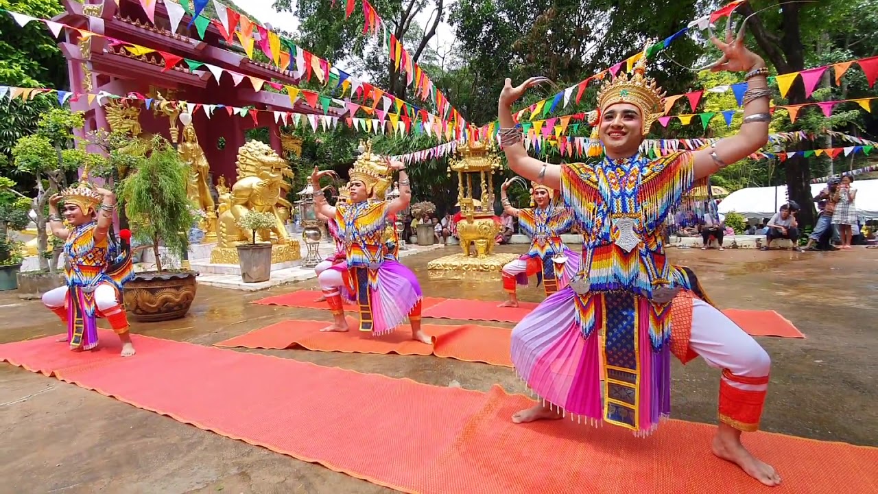 รำมโนราห์ โนราชาย มทร.ศรีวิชัย สงขลา ณ สำนังสงฆ์วังสุคติธรรม จ.พัทลุง