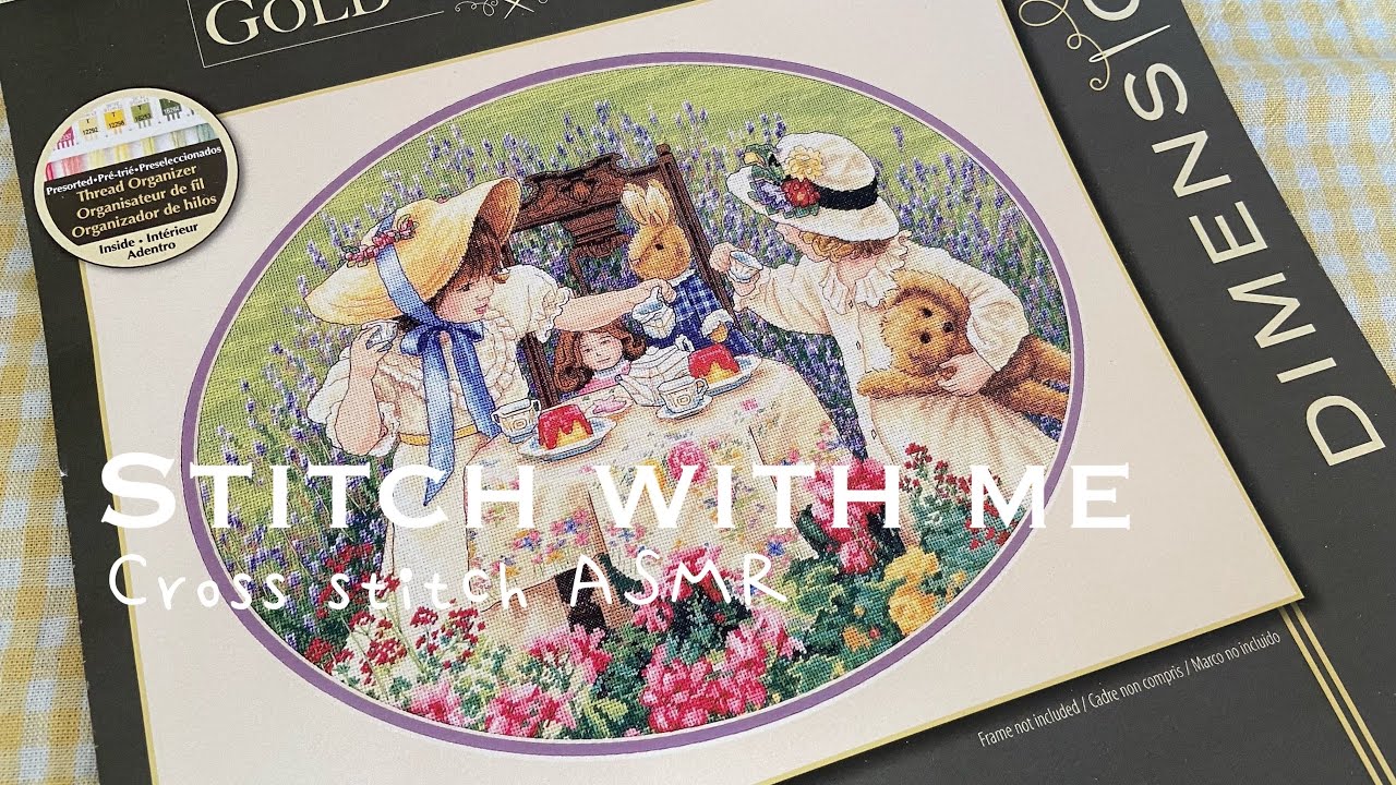 Flosstube 291:Stitch with me [Dimensions] cross stitch ASMR