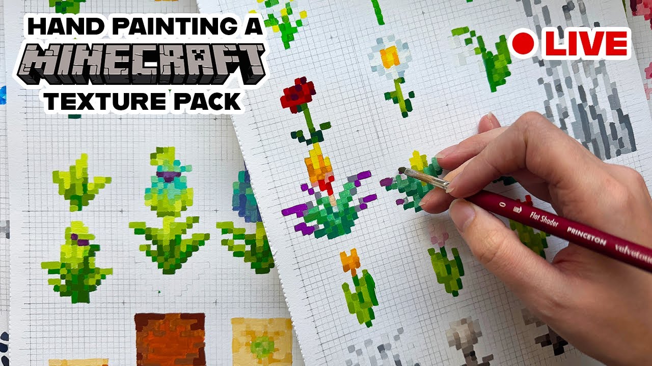 Painting EVERYTHING in Minecraft - LIVE!