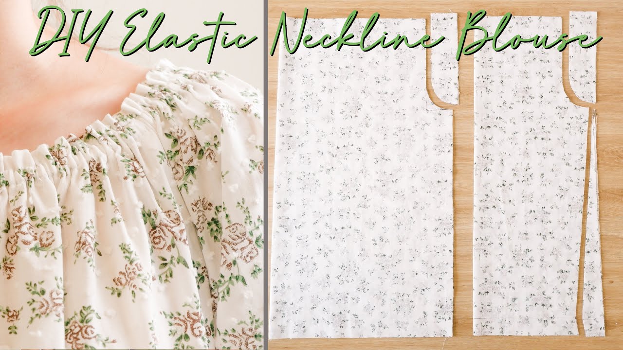 DIY Elastic Neckline/Off The Shoulder Top | Beginner Friendly Sewing Projects