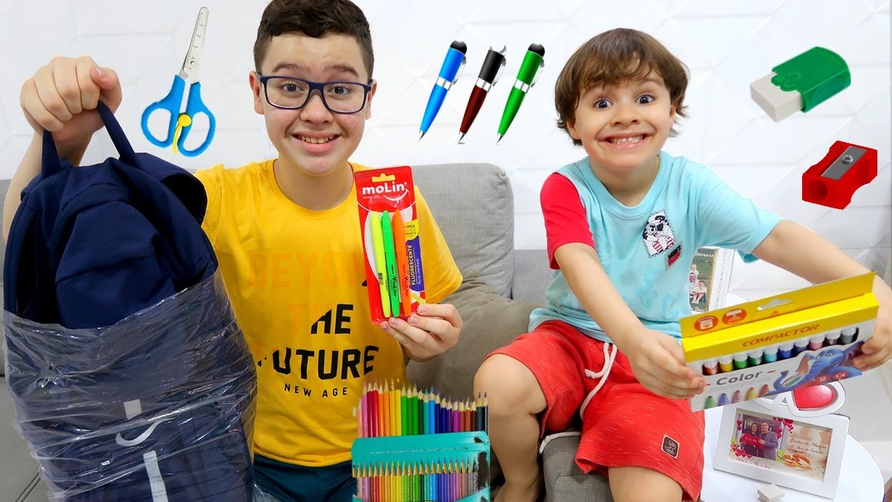MEU MATERIAL ESCOLAR 2023 - Vlogs da Família Barroso