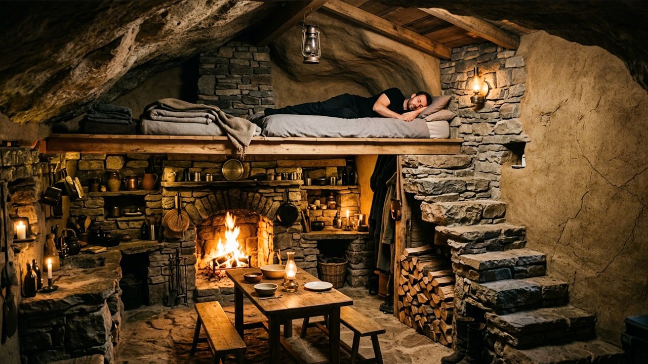 Building a SECRET Warm Underground Bunker for Survival | Bushcraft Shelter