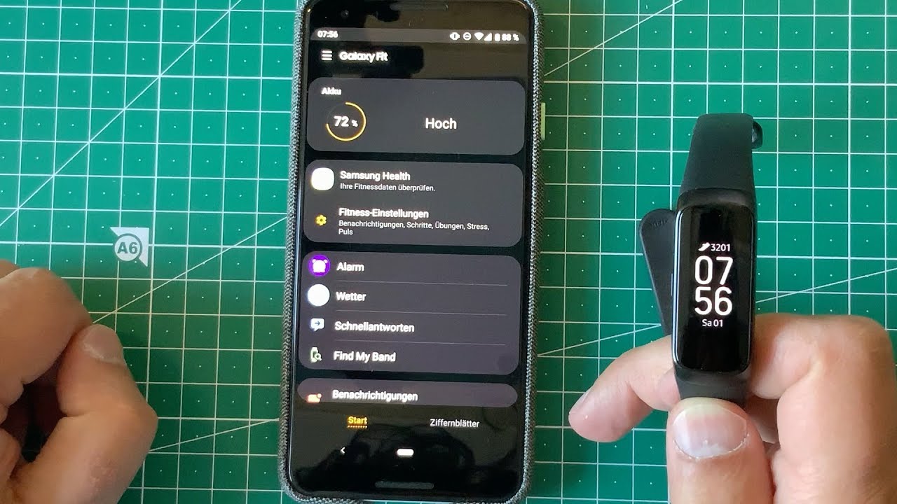 Samsung Galaxy Fit Tipps: Einstellungsmöglichkeiten auf Band und App