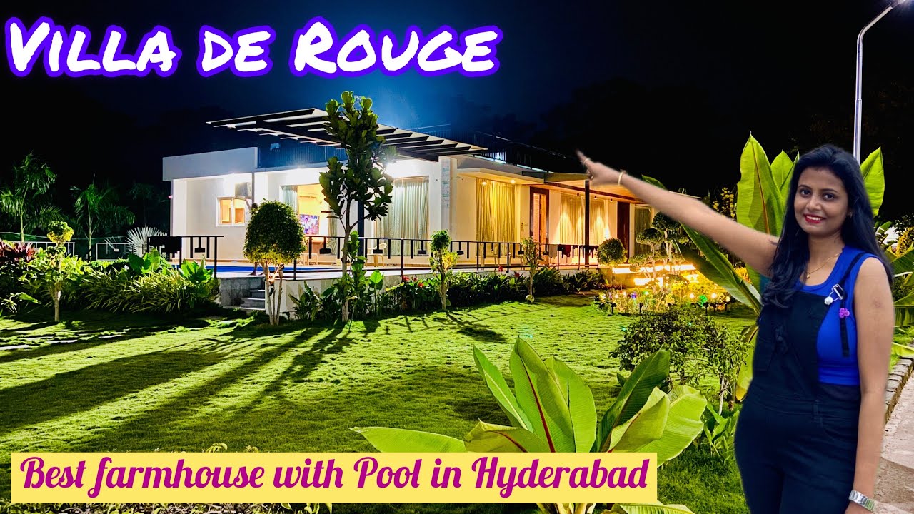 Villa De Rouge | Best farmhouse in Hyderabad for weekend parties | Moinabad #vlog  #lifestylevlogs
