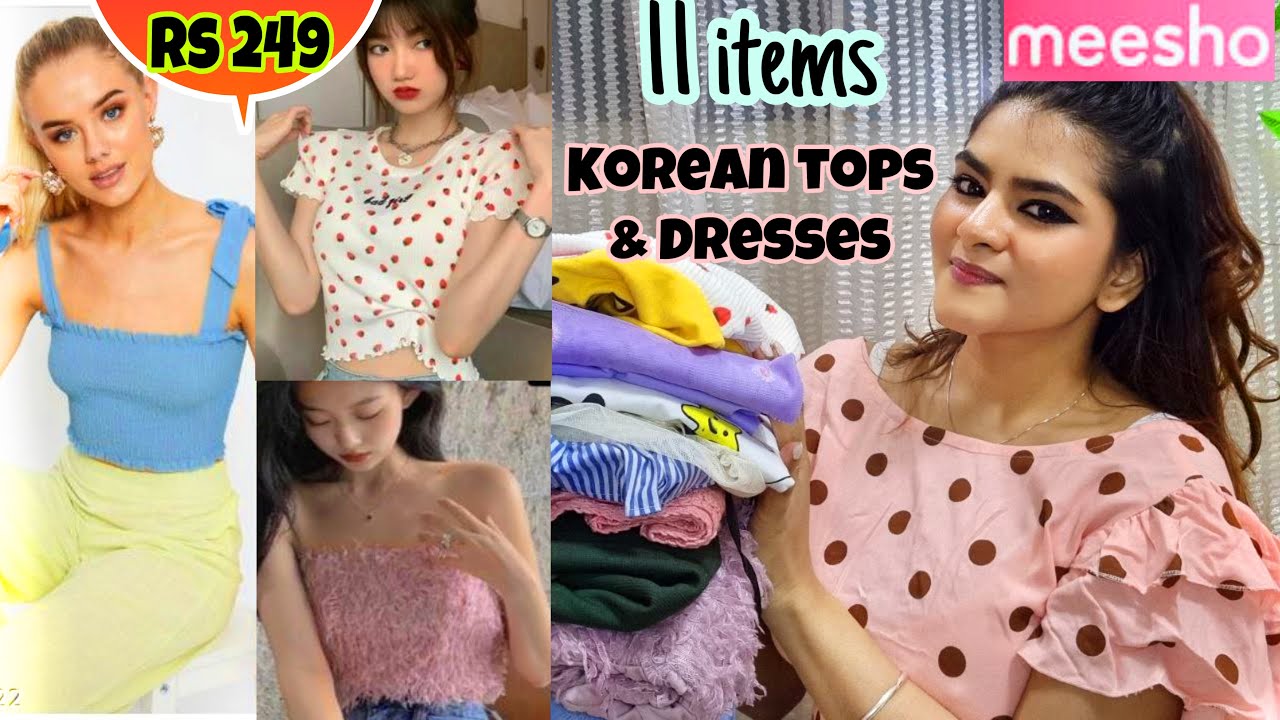 Meesho Top haul Starting Rs 249 | Meesho Dress Haul | Korean tops | Meesho Top under Rs 500| #Meesho