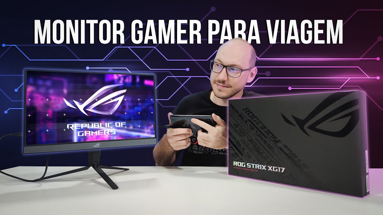 Monitor gamer e... pra viagem? Testamos o ROG XG17!