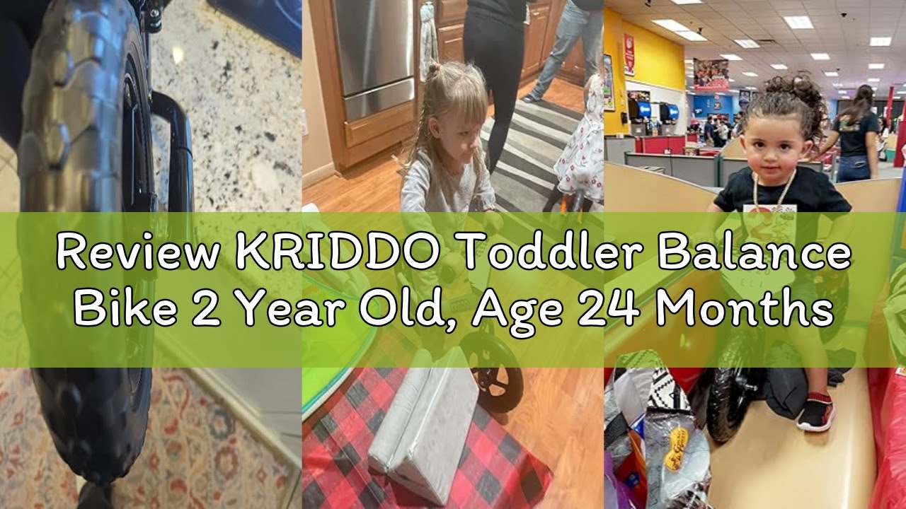 Review KRIDDO Toddler Balance Bike 2 Year Old, Age 24 Months to 5 Years Old, 12 Inch Push Bicycle wi