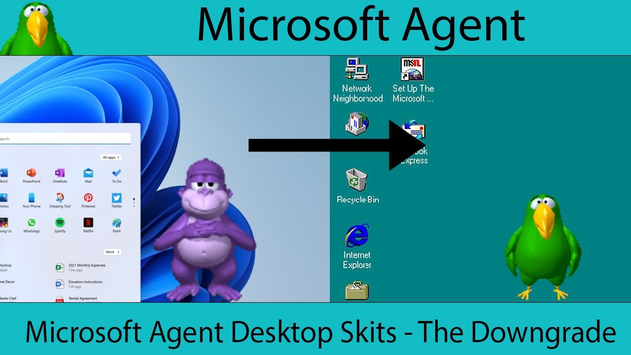 Microsoft Agent Desktop Skits - The Downgrade (A Msagent Movie)