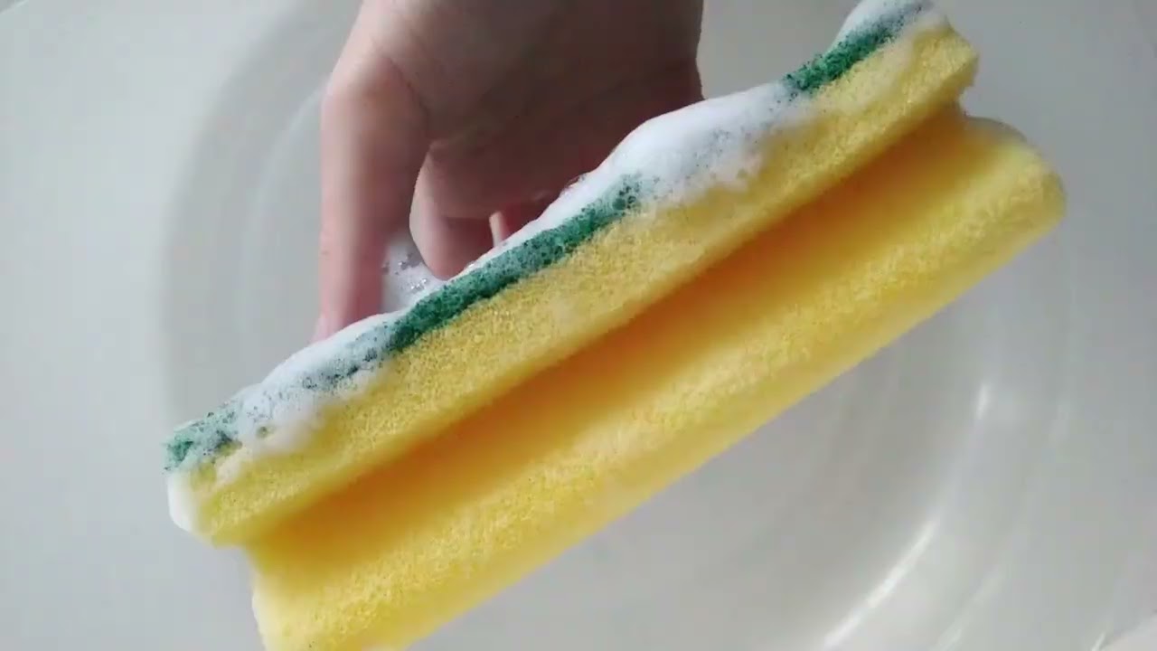 21 Minutes Soapy Big Kitchen Sponges Ripping Scours Off Compilation | Sponge ASMR