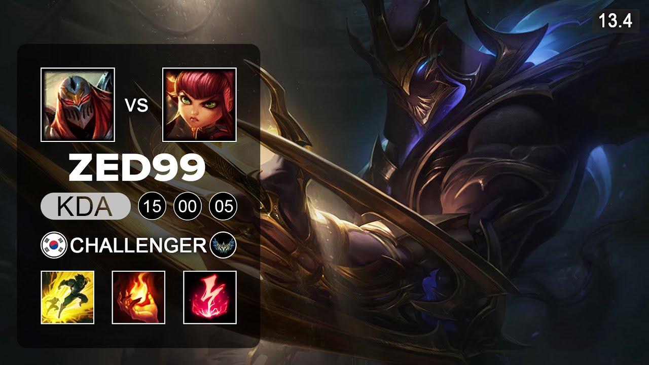 ZED99 Zed vs Annie Mid - KR Challenger - Patch 13.4 Season 13