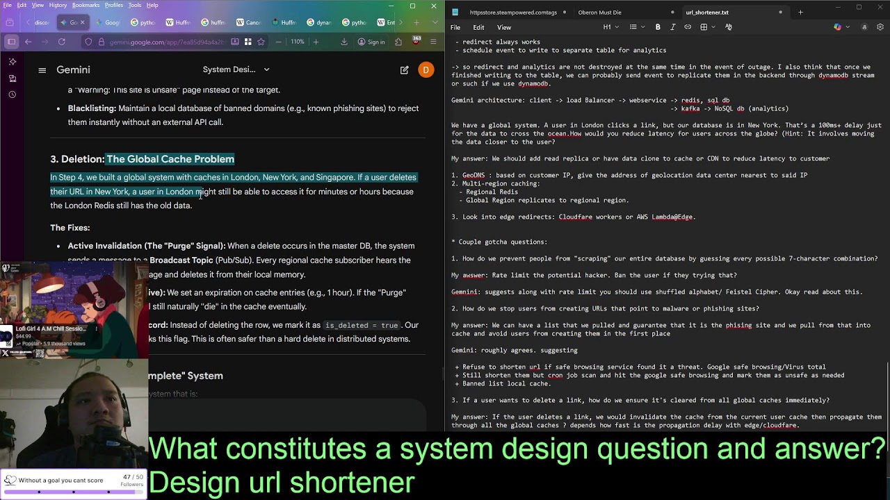 Study stream 3 #studywithme #leetcode #programming #systemdesign #ai #substack