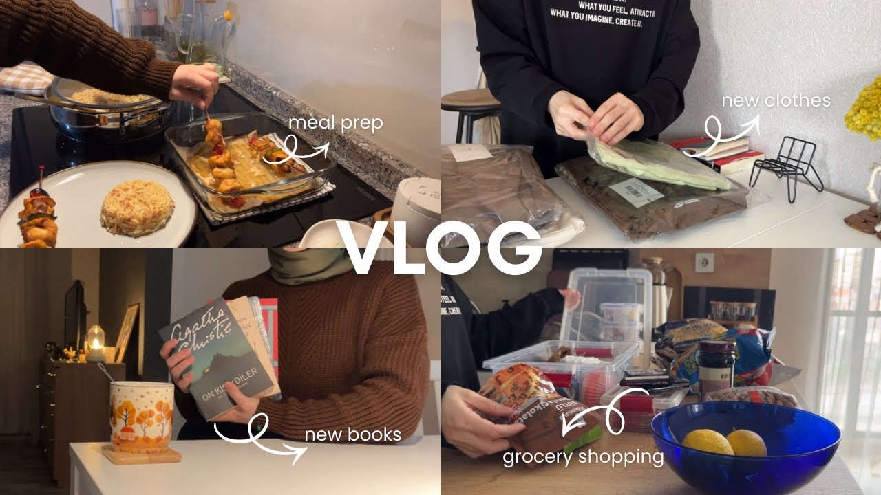 sessiz vlog | market, ebu prive alışverişi, buzluğa tavuk şiş, yeni kitap kargosu✨📚