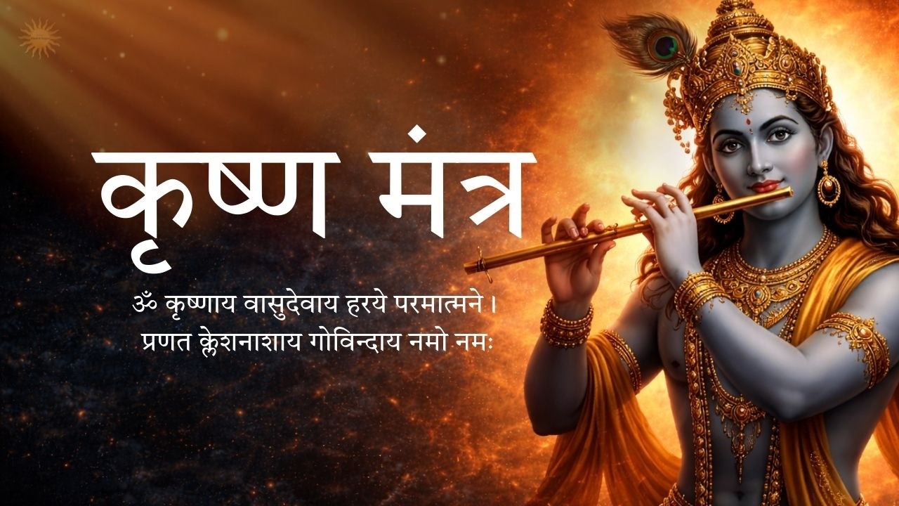 Krishnaya Vasudevaya 108 जाप | Divine Powerful Krishna Mantra Meditation