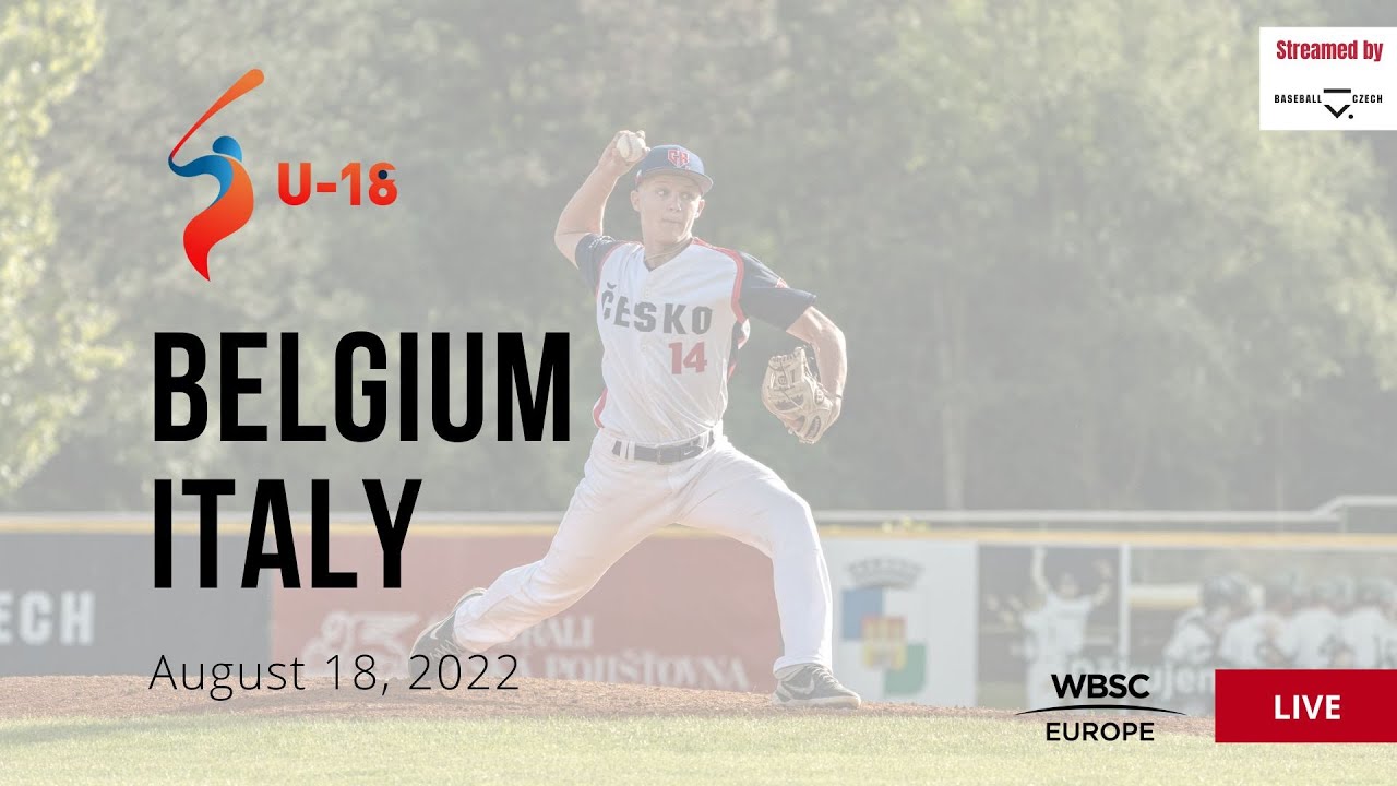 26 U-18 Baseball European Championship - Belgium VS Italy